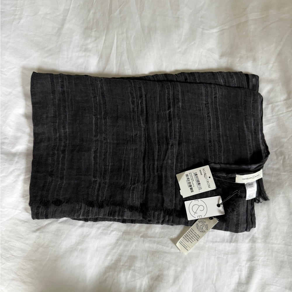 Treasure & Bond Black Scarf Elegant Wrap